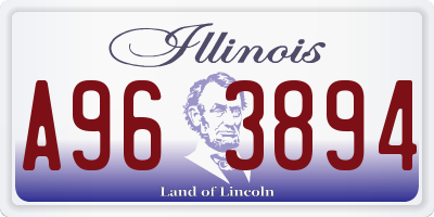 IL license plate A963894
