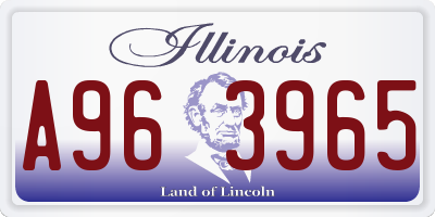 IL license plate A963965