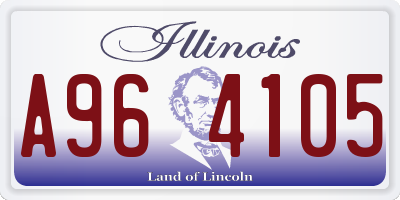 IL license plate A964105
