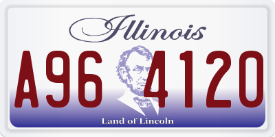 IL license plate A964120