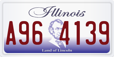 IL license plate A964139