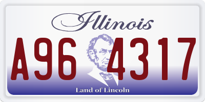 IL license plate A964317