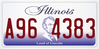 IL license plate A964383