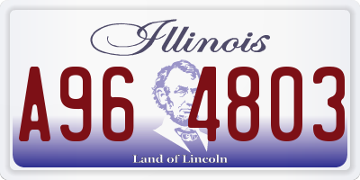IL license plate A964803