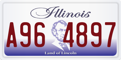 IL license plate A964897