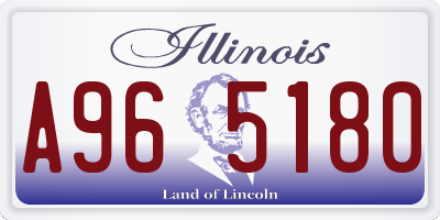 IL license plate A965180