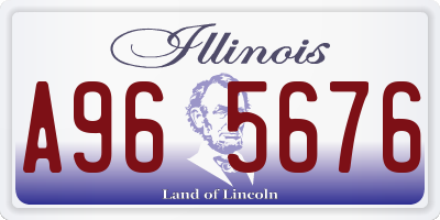 IL license plate A965676