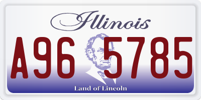 IL license plate A965785