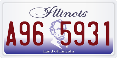 IL license plate A965931