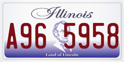 IL license plate A965958