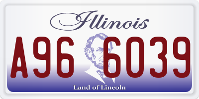 IL license plate A966039