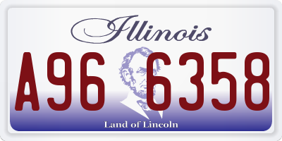IL license plate A966358