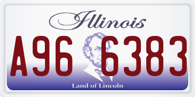 IL license plate A966383