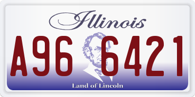 IL license plate A966421