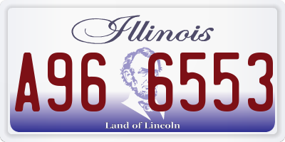 IL license plate A966553