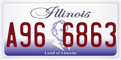 IL license plate A966863