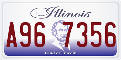 IL license plate A967356