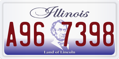 IL license plate A967398