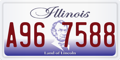 IL license plate A967588