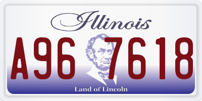IL license plate A967618