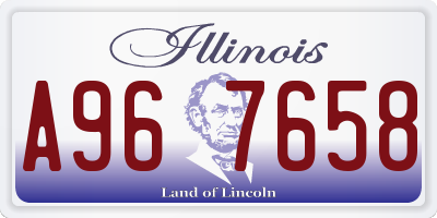 IL license plate A967658