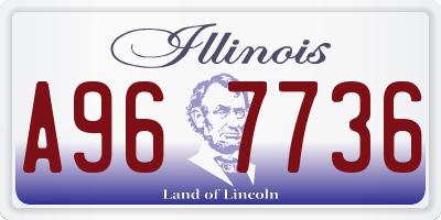 IL license plate A967736