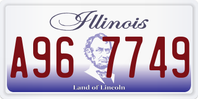 IL license plate A967749