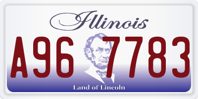 IL license plate A967783