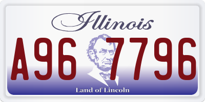 IL license plate A967796