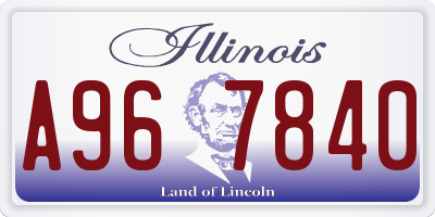 IL license plate A967840