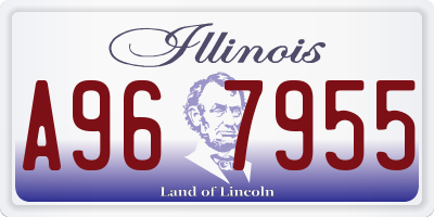 IL license plate A967955