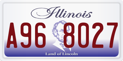 IL license plate A968027