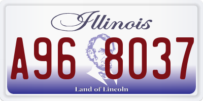 IL license plate A968037