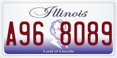 IL license plate A968089
