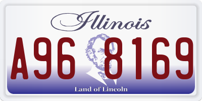 IL license plate A968169