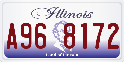 IL license plate A968172