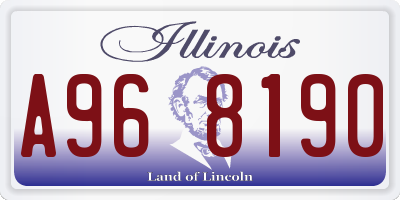 IL license plate A968190