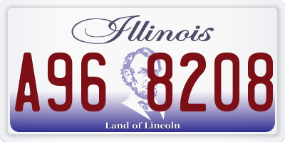 IL license plate A968208