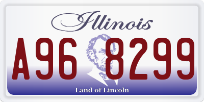 IL license plate A968299