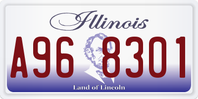 IL license plate A968301