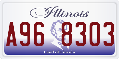 IL license plate A968303