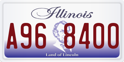 IL license plate A968400