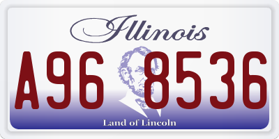 IL license plate A968536