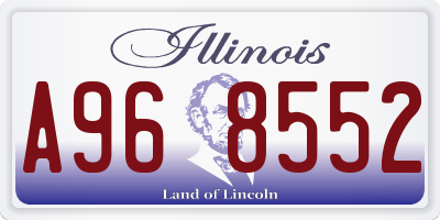 IL license plate A968552