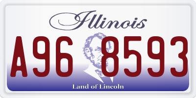 IL license plate A968593