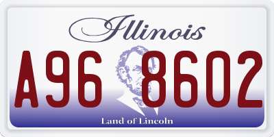 IL license plate A968602