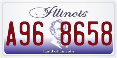 IL license plate A968658