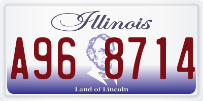 IL license plate A968714