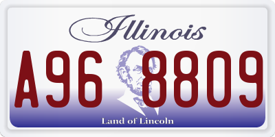 IL license plate A968809