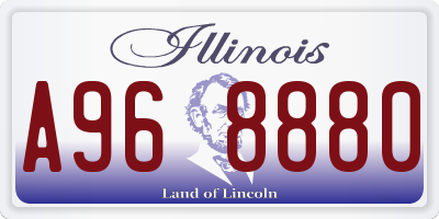 IL license plate A968880